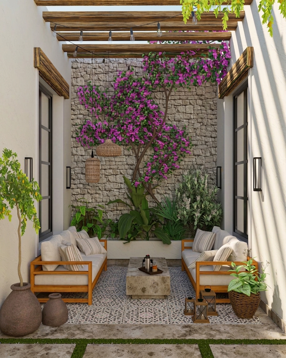 Diseño de jardín exterior
